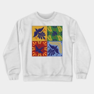 Mexican Talavera Birds Crewneck Sweatshirt